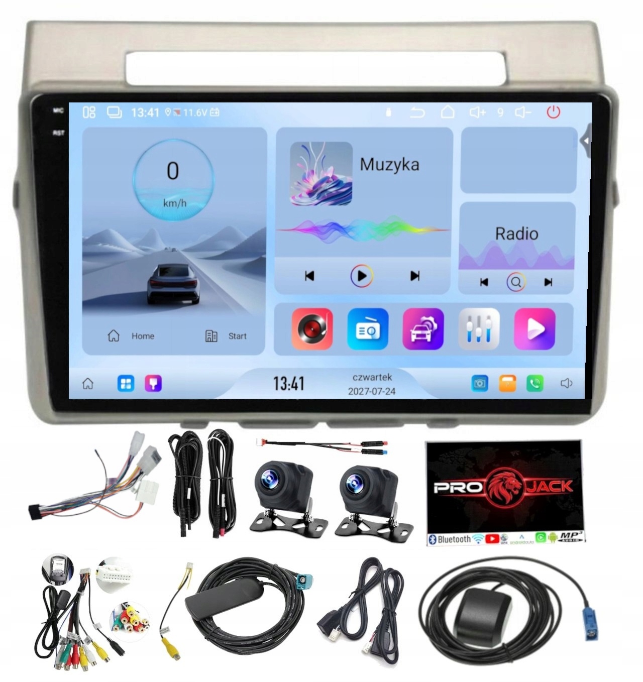 Rádio Navigácia Gps Android Toyota Corolla Verso 2004-2009 4GB 64GB Usb Sim