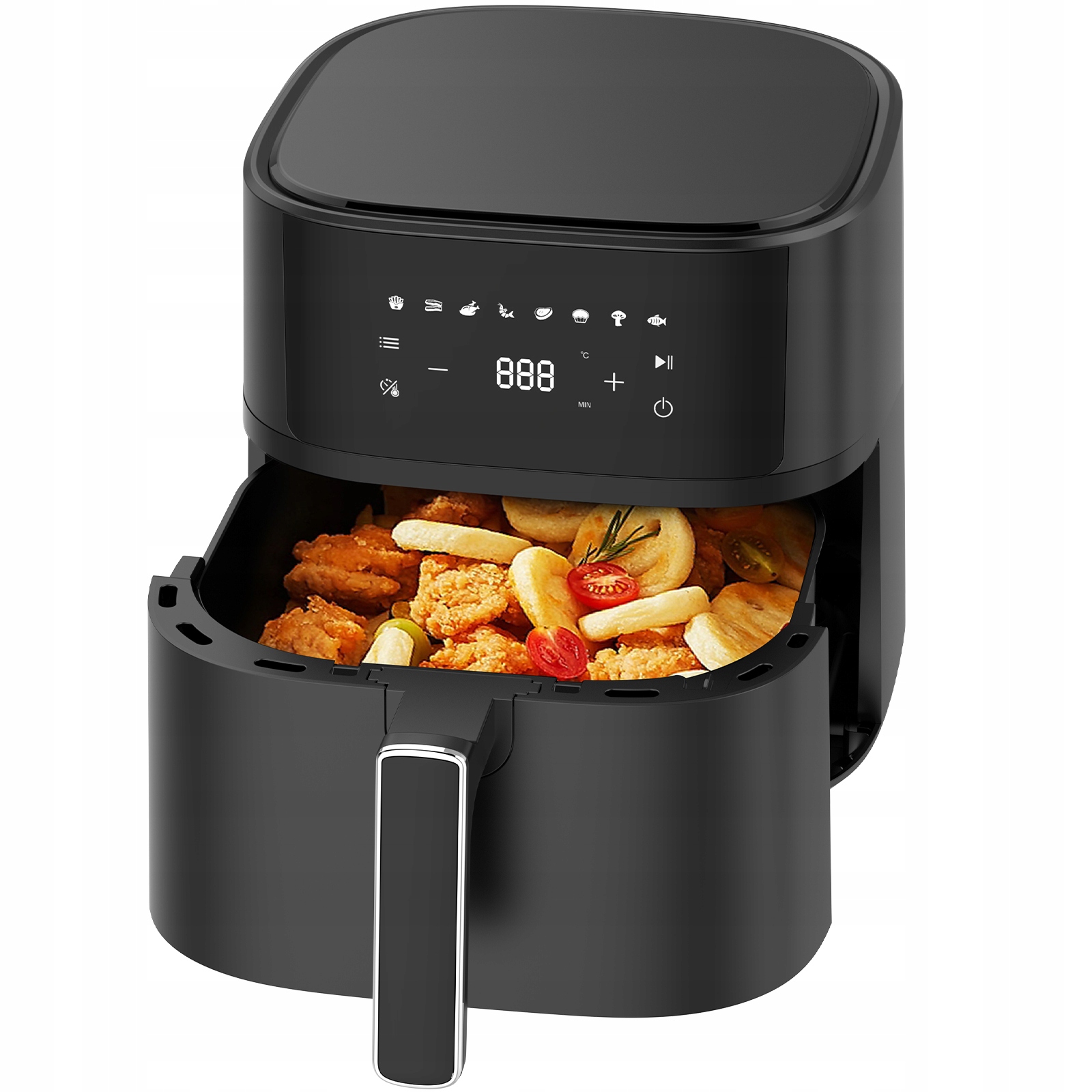 Iceagle 1700W XL AirFryer 625A, 6.5L, 8 ustawień wstępnych, bez oleju, timer i przepisy