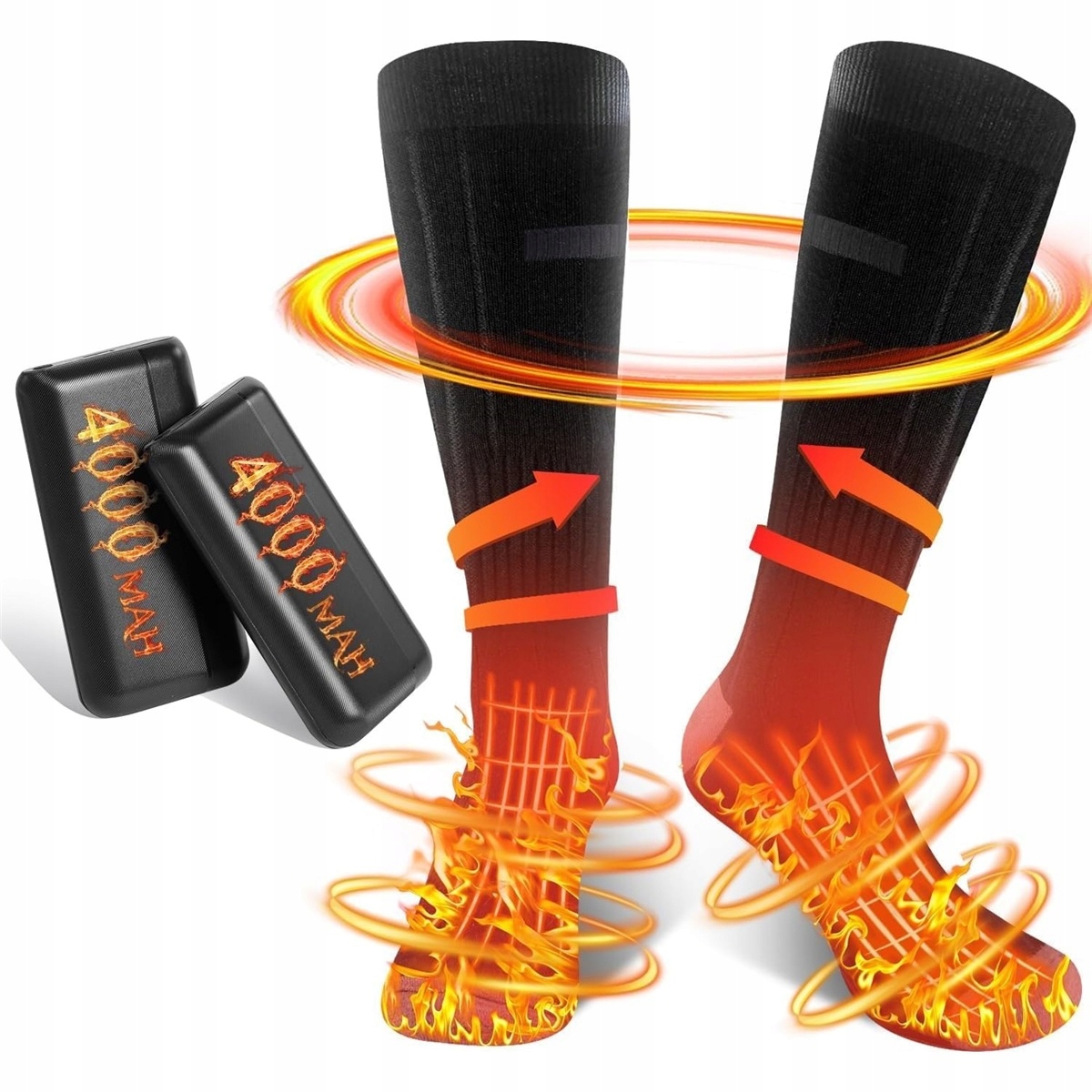 Elektryczne Podgrzewane Skarpety Ogrzewacze 3-STOPNIOWA Temperatury Do Stóp