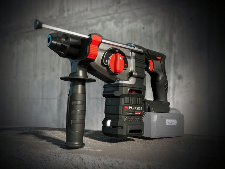 MŁOTOWIERTARKA BEZSZCZOTKOWA PARKSIDE SDS Plus MOCNA!!! BAT 2x 4Ah Prędkość obrotowa 950 RPM