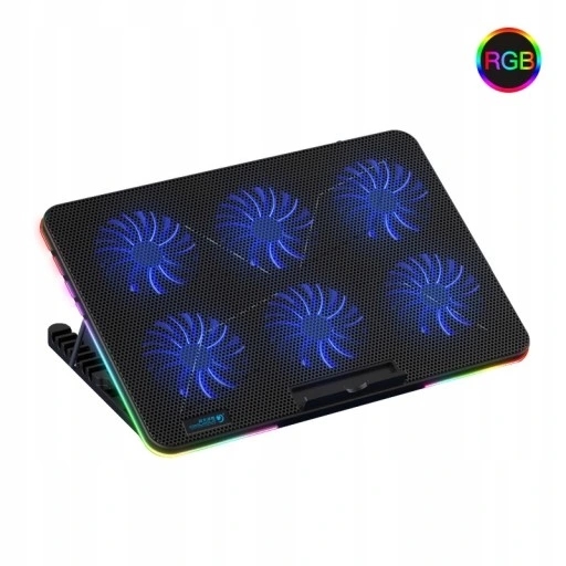 PODSTAWKA PODKŁADKA CHŁODZĄCA POD LAPTOPA RGB Liczba wbudowanych wentylatorów 6 szt.