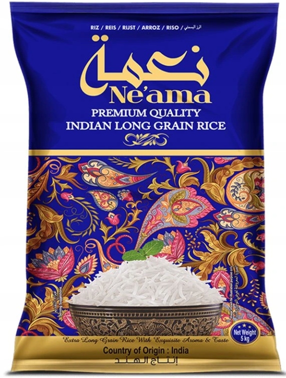 Ne'ama indická dlouhozrnná basmati rýže prémiová 5 kg