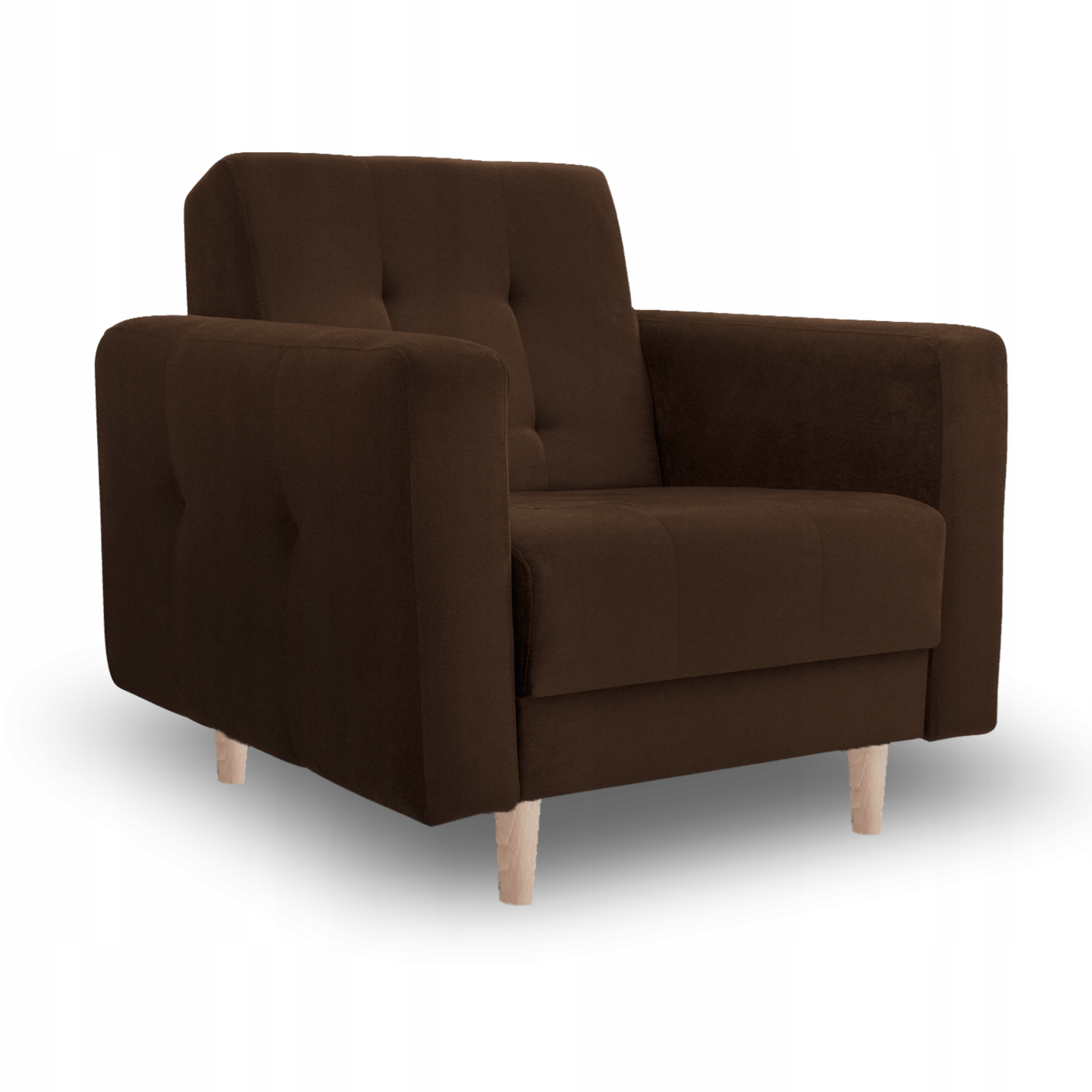 Moderní skandinávské křeslo Lisabon II hnědé Kronos 06 velur Výrobce