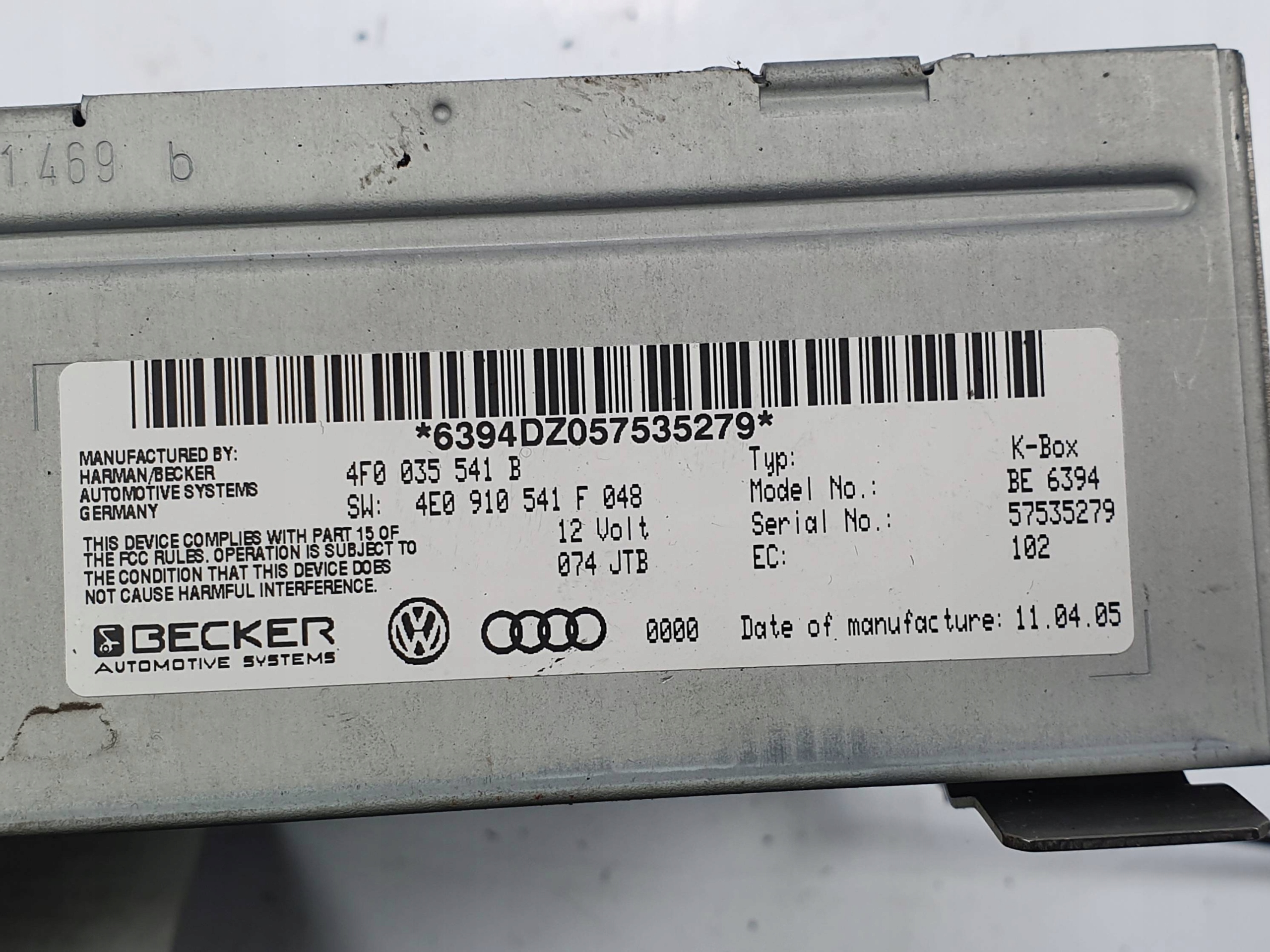 module 4F0035541B AUDI A6 C6