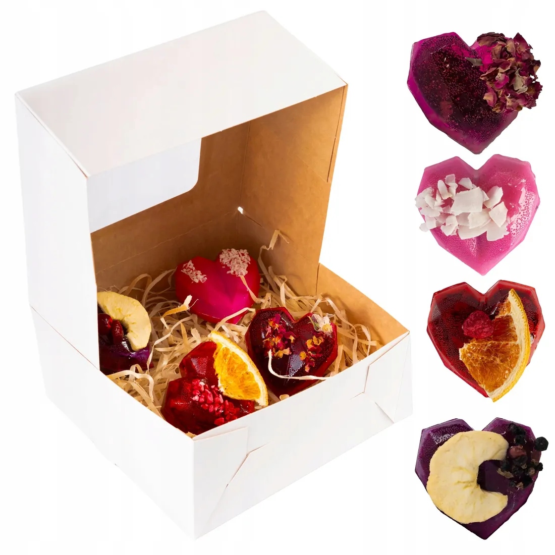Zestaw Herbat Rose Bombki Herbaciane Serca W Pudełku 4 Sztuki