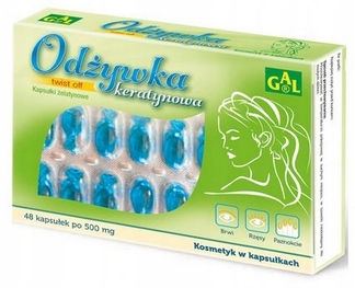 

Gal Odżywka keratynowa Paznokcie brwi Rzęsy 48kaps