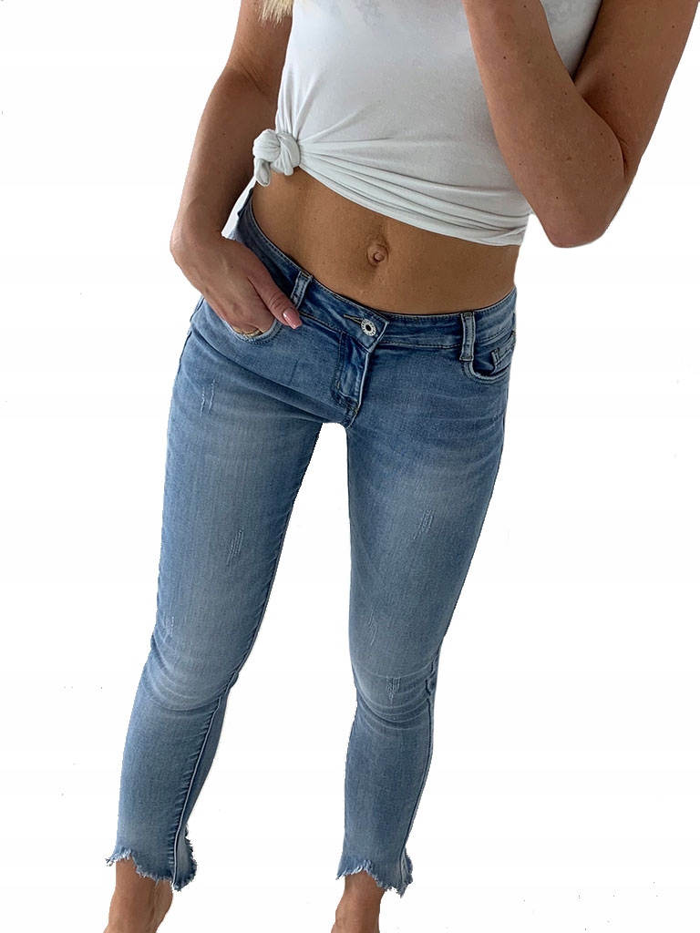

Jeansy Spodnie Jeans Z Skinny Jegginsy Strecz L