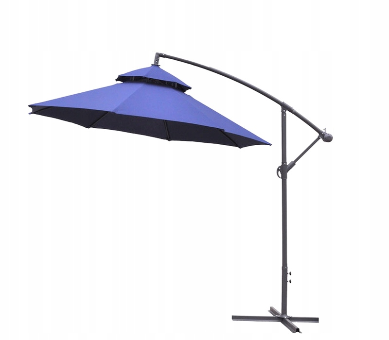Aga Záhradný slnečník konzolový Exclusiv Cube 250 cm Tmavomodrý