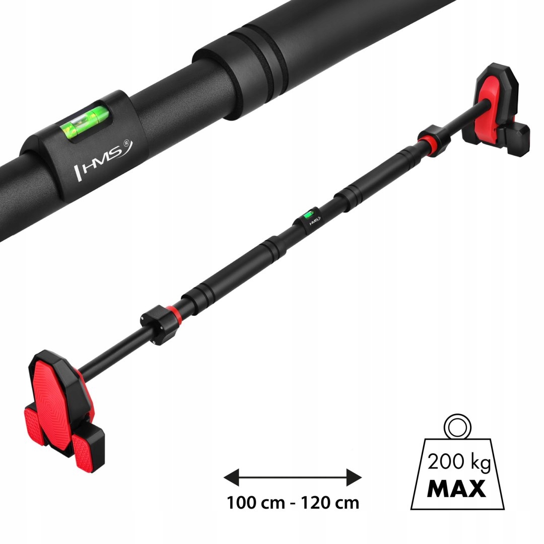 Drążek Rozporowy Do Podciągania 100-120cm Hms Potrójne Wsparcie 200kg