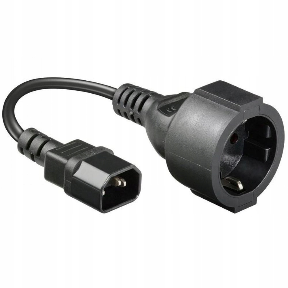 Adapter Zasilania C14 na Schuko F Gniazdo 23cm Marka Manhattan