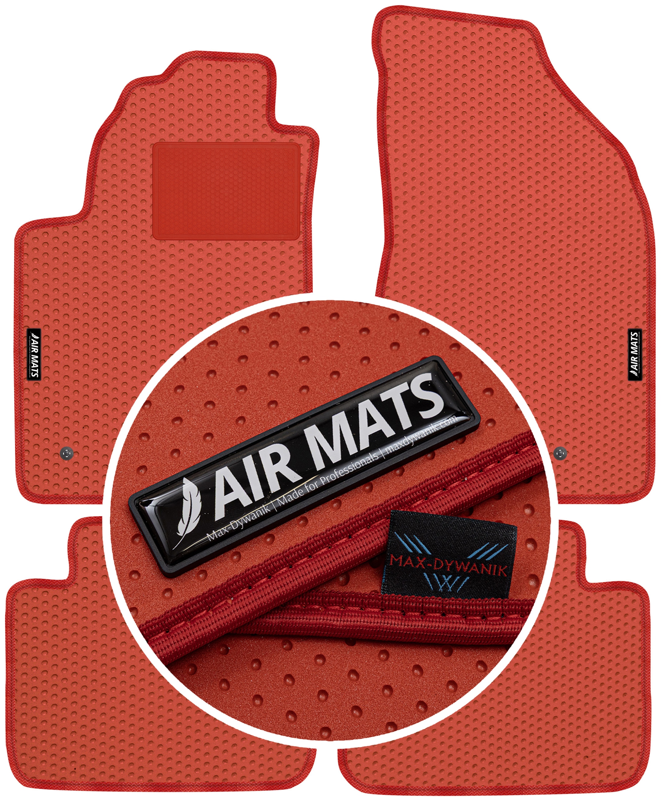 Fiat Bravo II 2007-2014 Gumové koberce Air Mats Červené