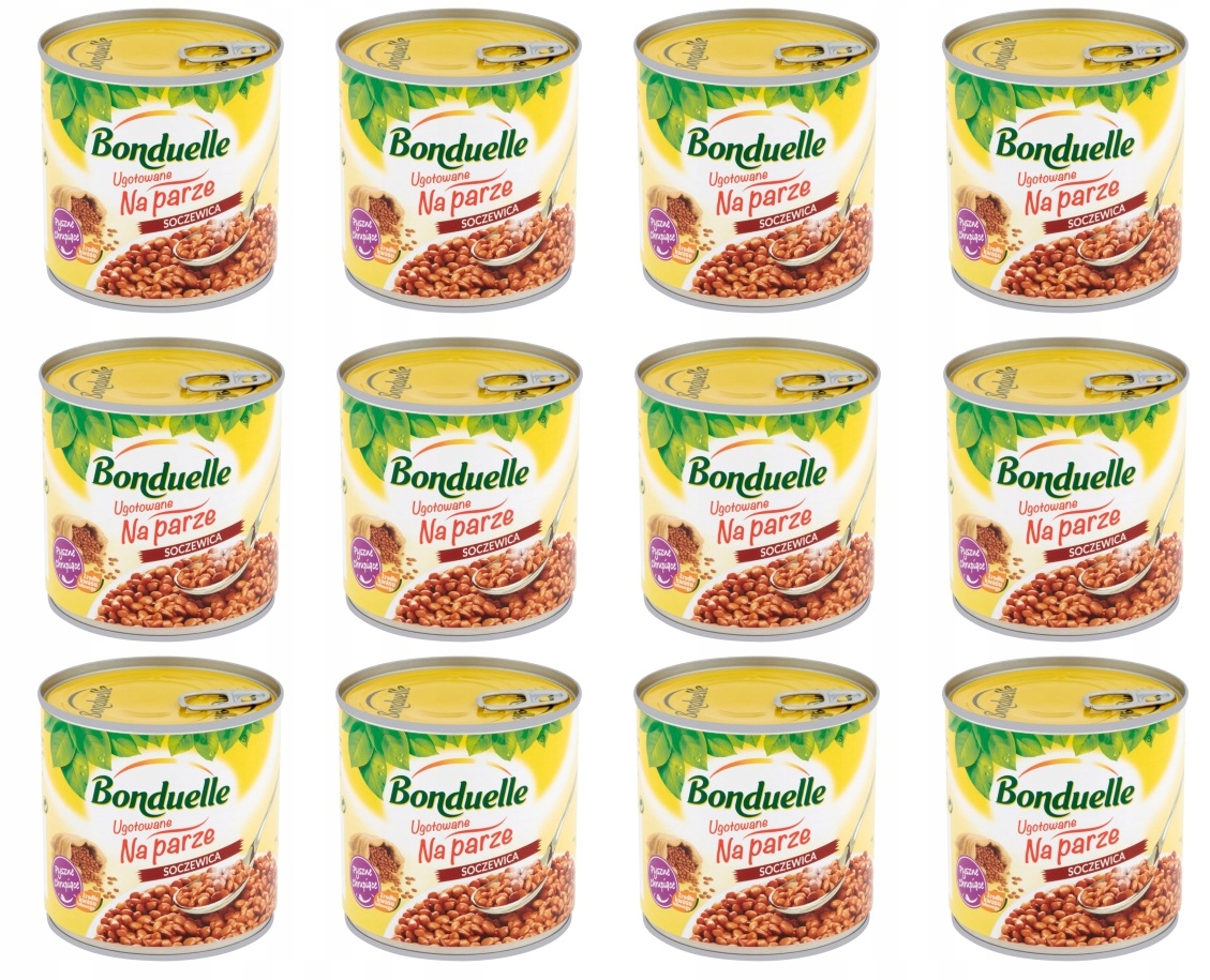 Levně 12 x 310 g Bonduelle Uvařené v páře Čočka Svařovací