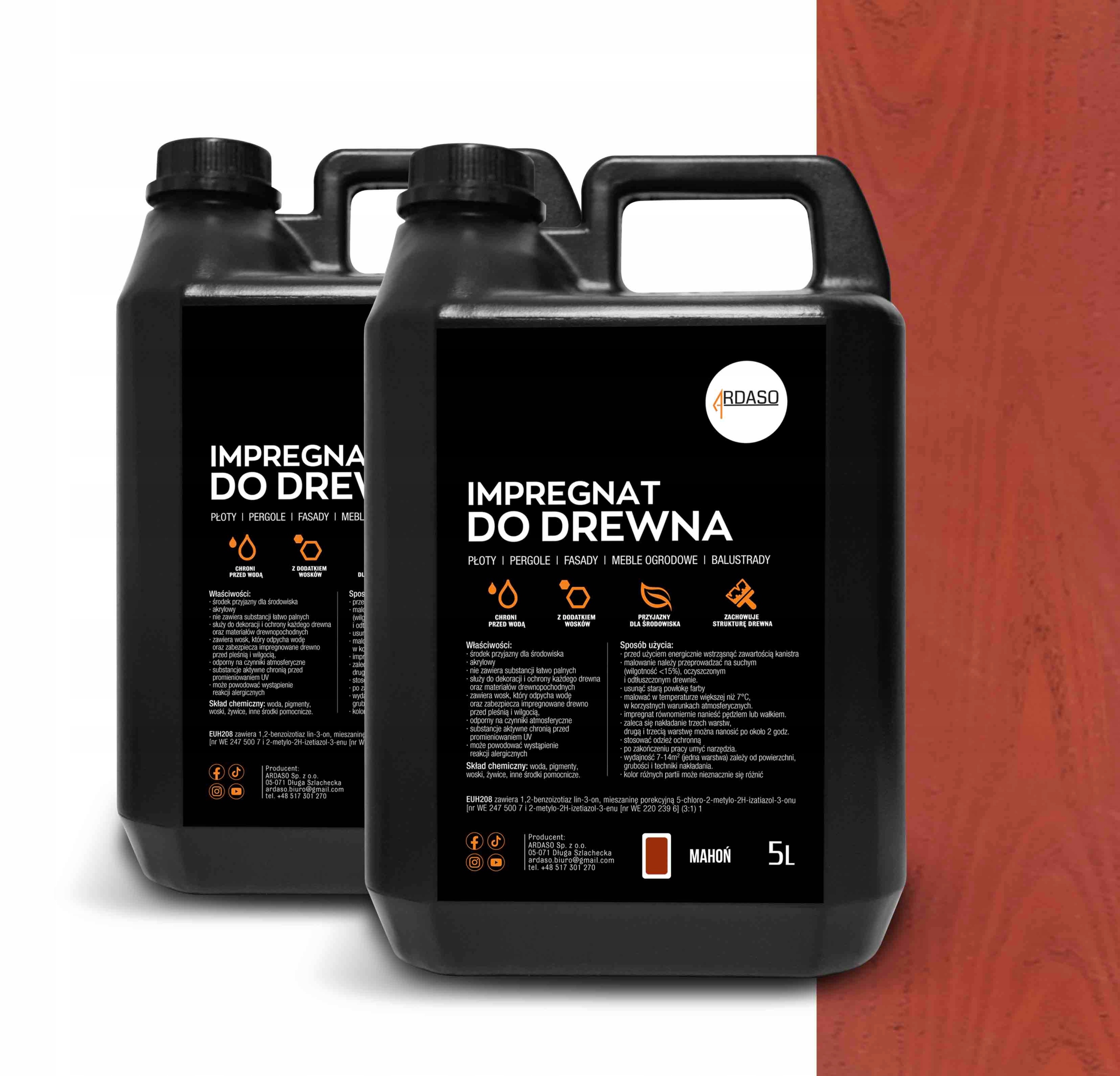 Impregnat barva na dřevo Mahagon 10L