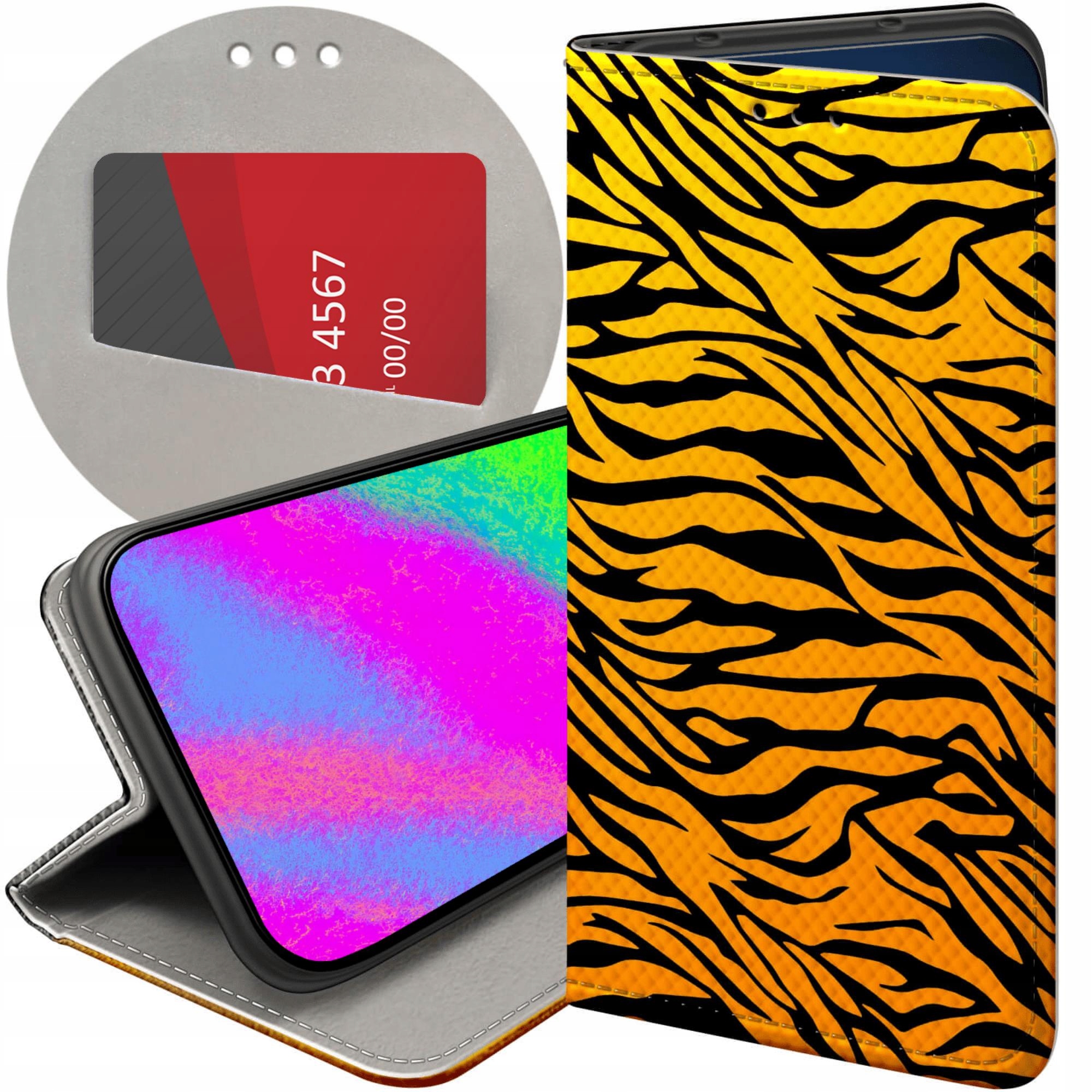 Etui Z Klapką Do Oppo RENO12 5G Tygrys Tygryesk Tiger Futerał Case