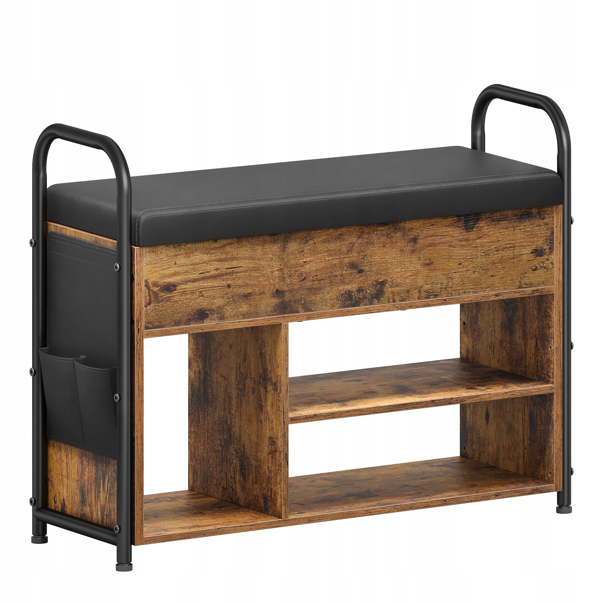 Všestranná skrinka na topánky s sedadlom a úložným priestorom pod krytom loft