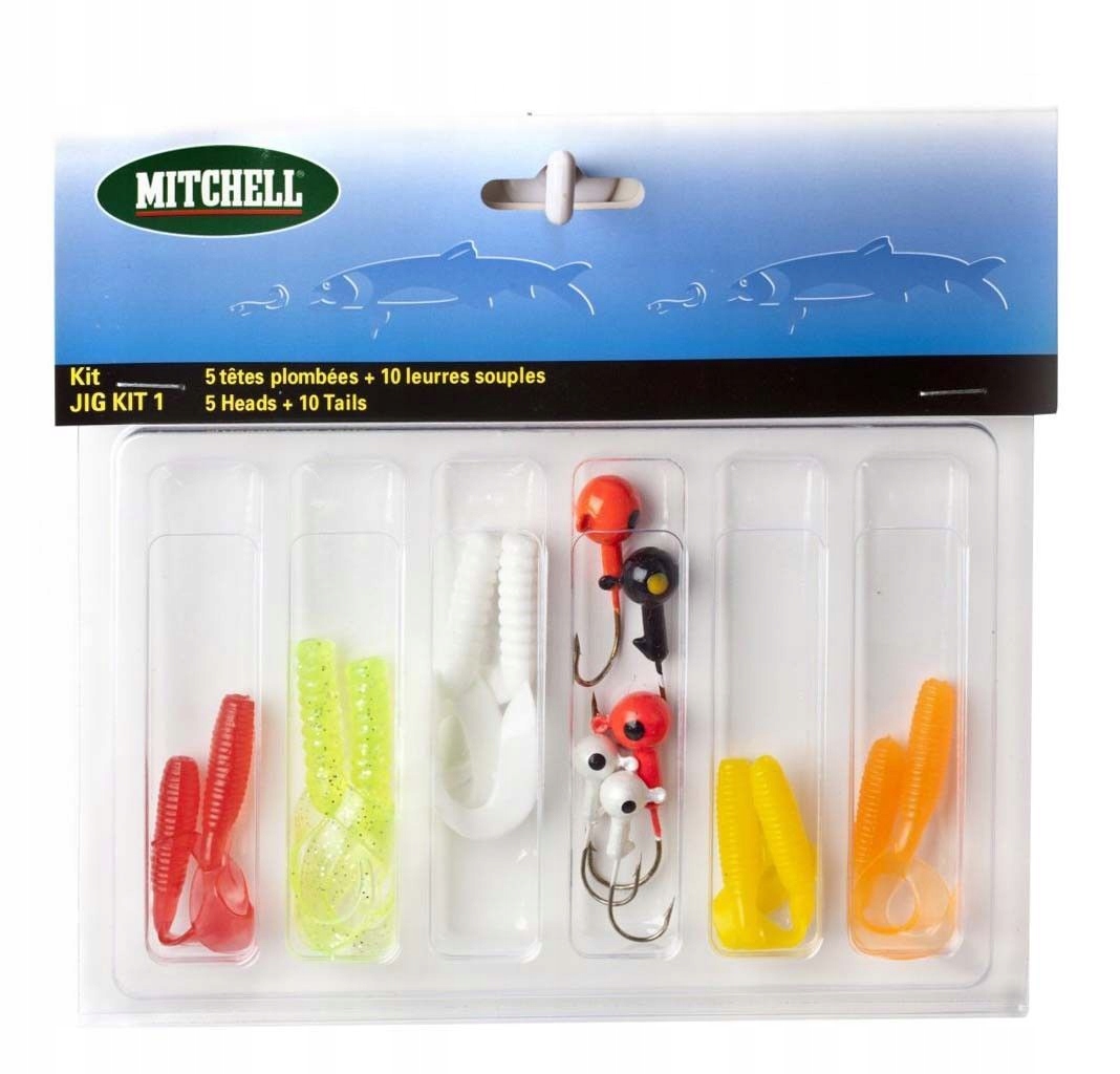 Zestaw gum i główek jigowych Mitchell Lure Kit-Jig