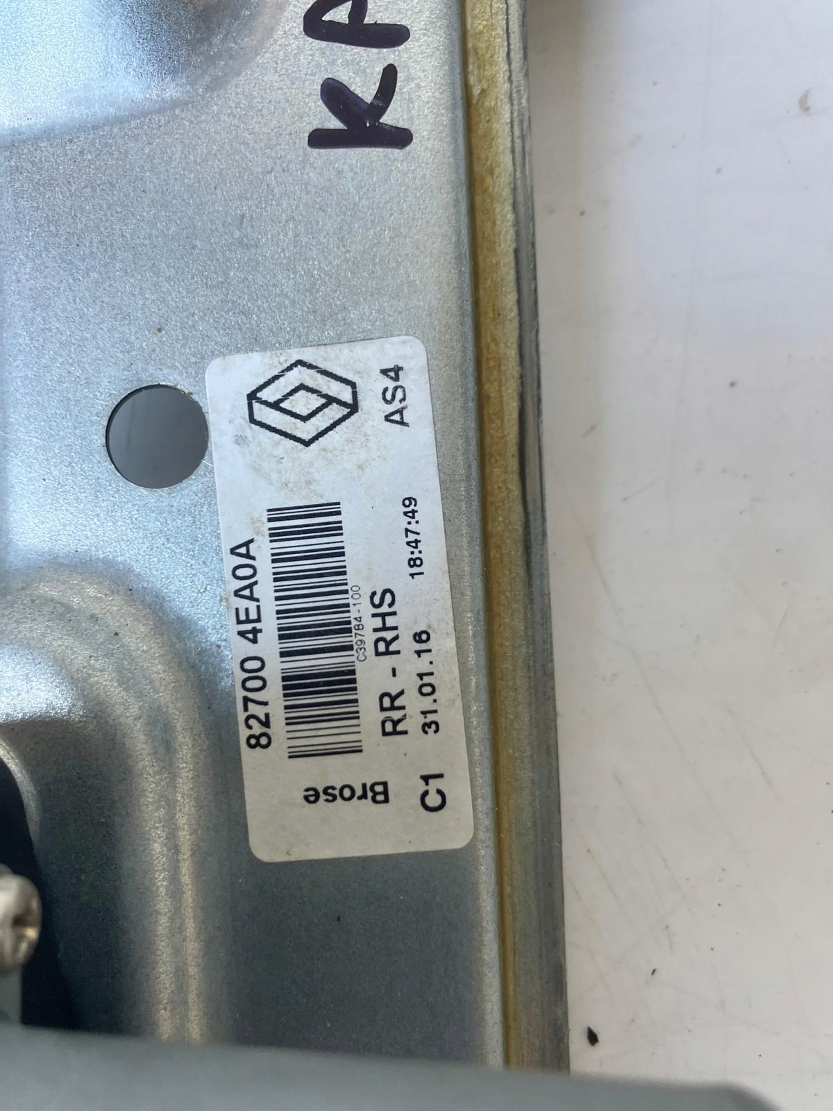 window regulator right rear part RENAULT KADJAR 827004EA0A