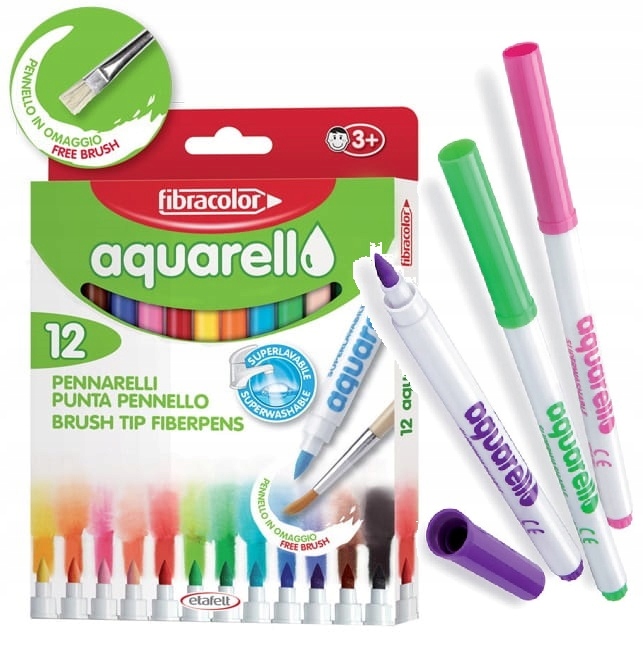 

Fibracolor Flamastry pisaki mazaki akwarelowe 12 k