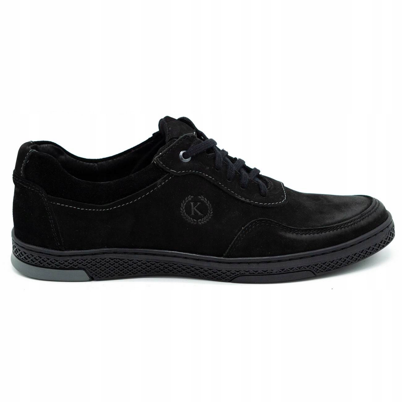 

Buty męskie skórzane casual 918K czarne 47