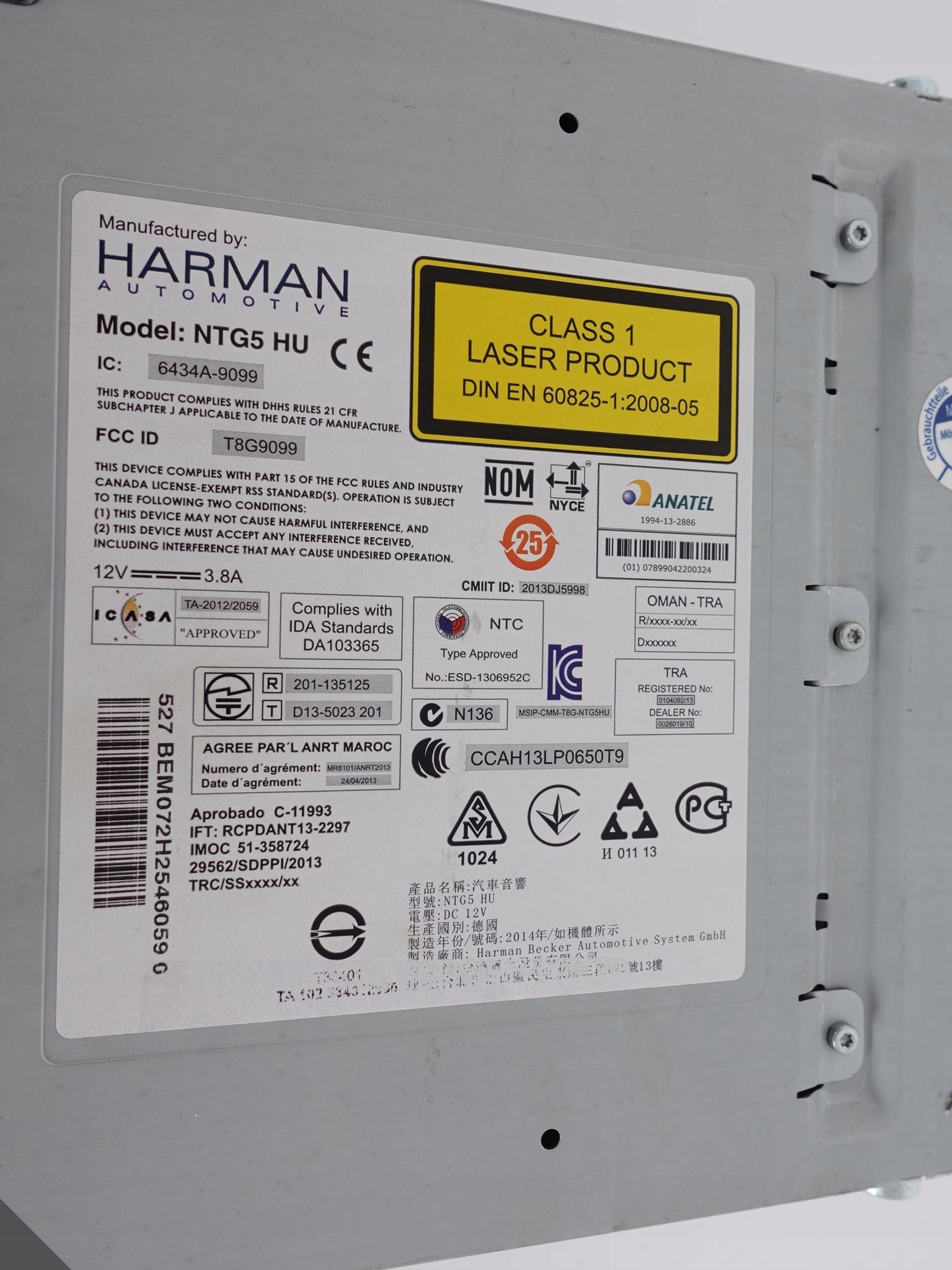 MERCEDES C 205 GLC 253 control unit navigation NTG5 HU