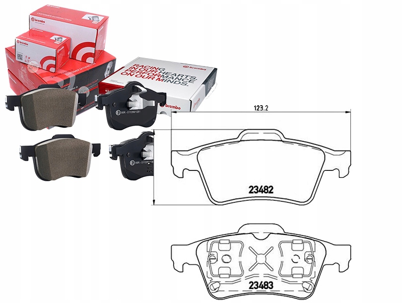 Brzdové Destičky Renault Laguna 01- Zadní Brembo Sada pro řidiče #35