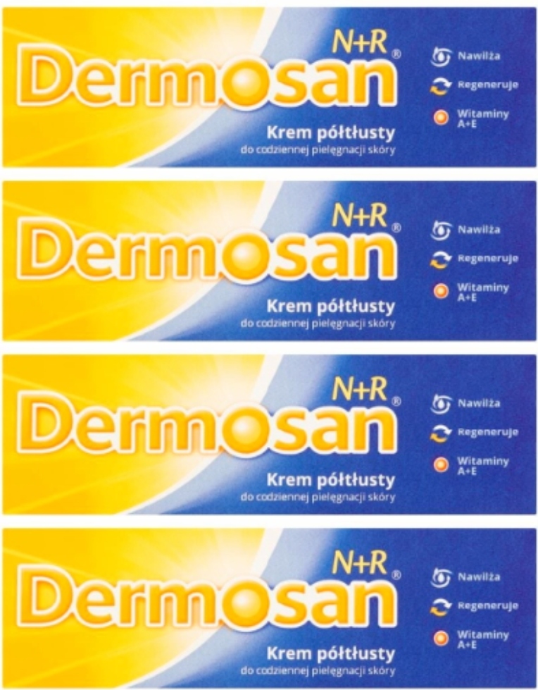 Dermosan Krem półtłusty N+r do twarzy i ciała 4x40 g
