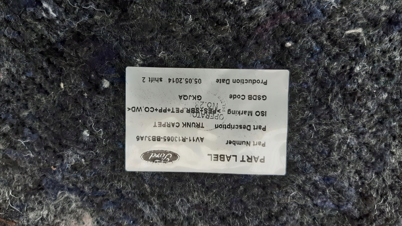 mats floor boot Ford B-MAX 1,0 Ecoboost