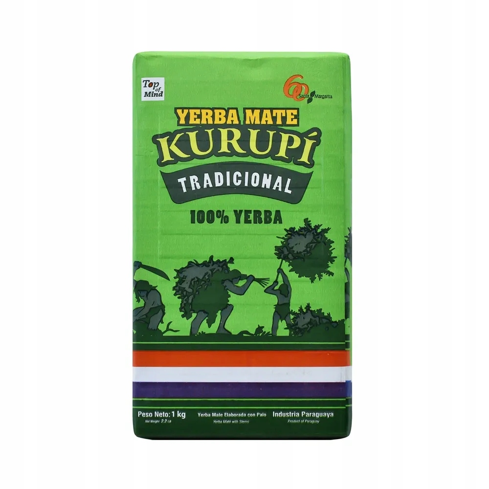 Kurupi Tradicional Elaborada Con Palo 1kg Tradiční Yerba Maté s větvičkami 1kg