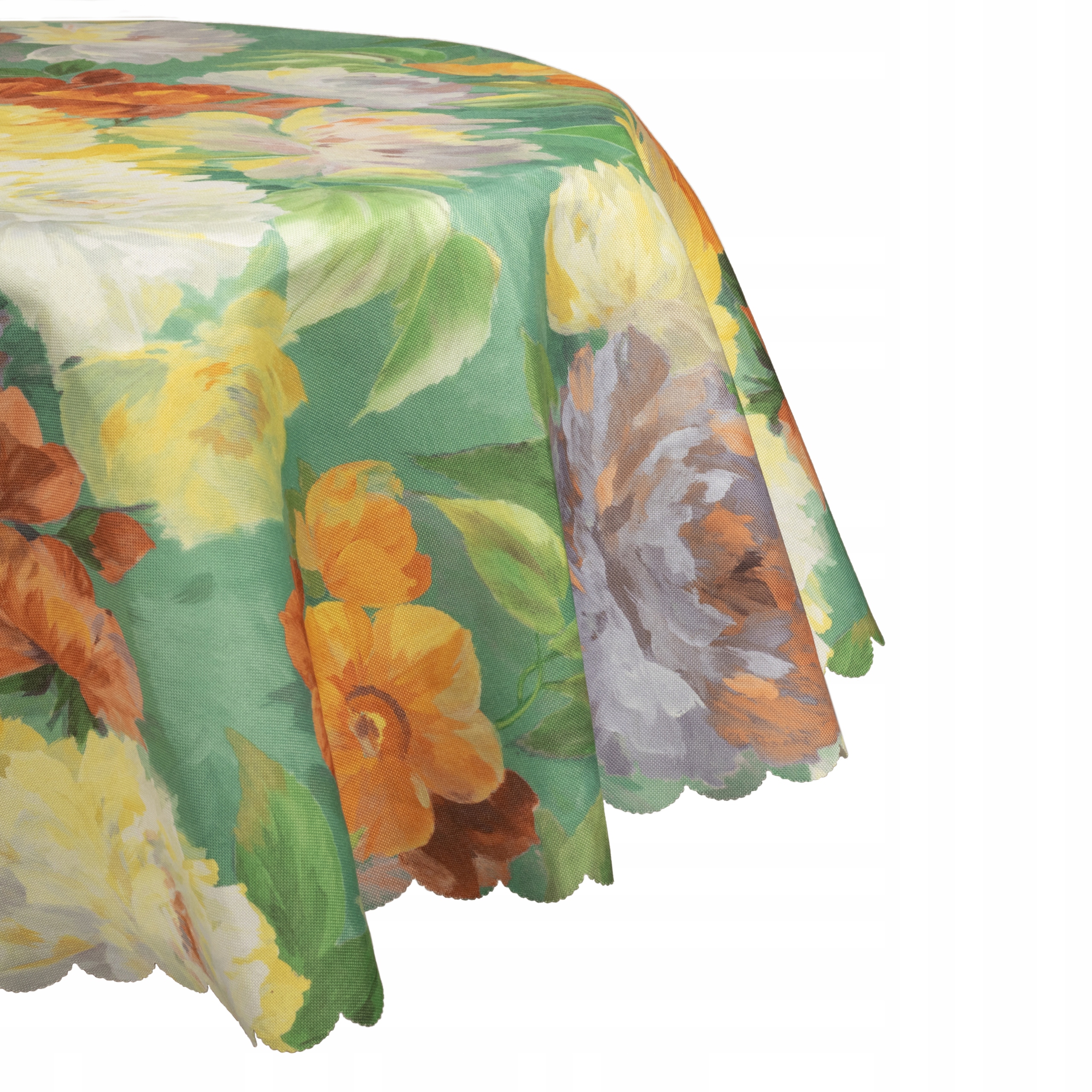 

Okrągły obrus plamoodporny śr. 140 cm Kwiaty koło