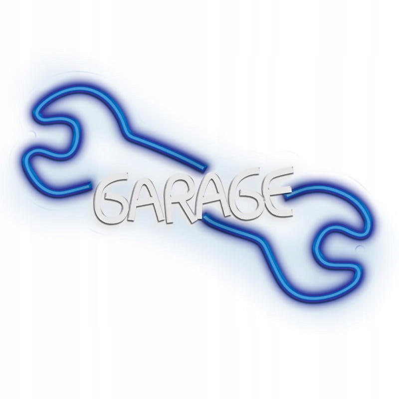 Neon dekoracyjny Led Garage Błękitno-Biały z Ściemniaczem Usb