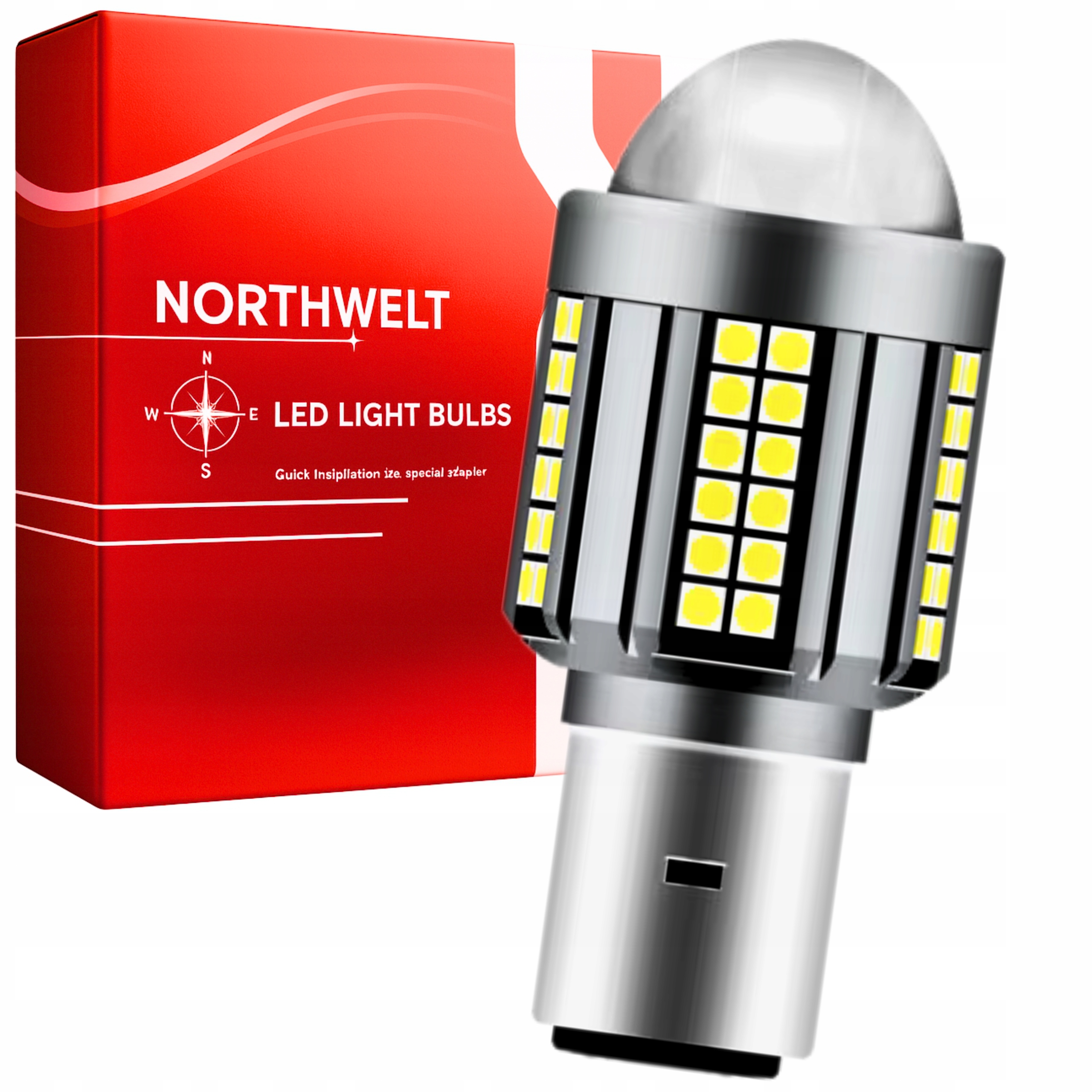 Żarówka BA20D Motocykl Skuter Quad Cross 35/35W 25/25W S2 S6 Mocna++