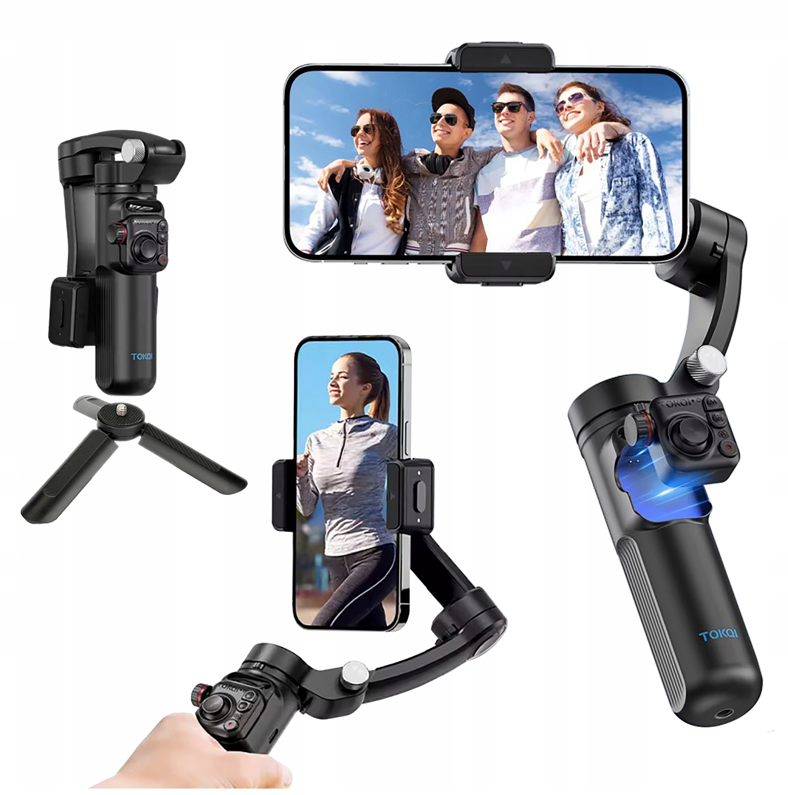Gimbal Stabilizator elektroniczny Uchwyt Stojak na telefon Statyw z Pilotem
