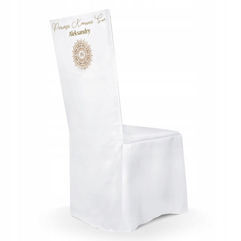 

Pokrowiec komunijny z imieniem dziecka na Komunie