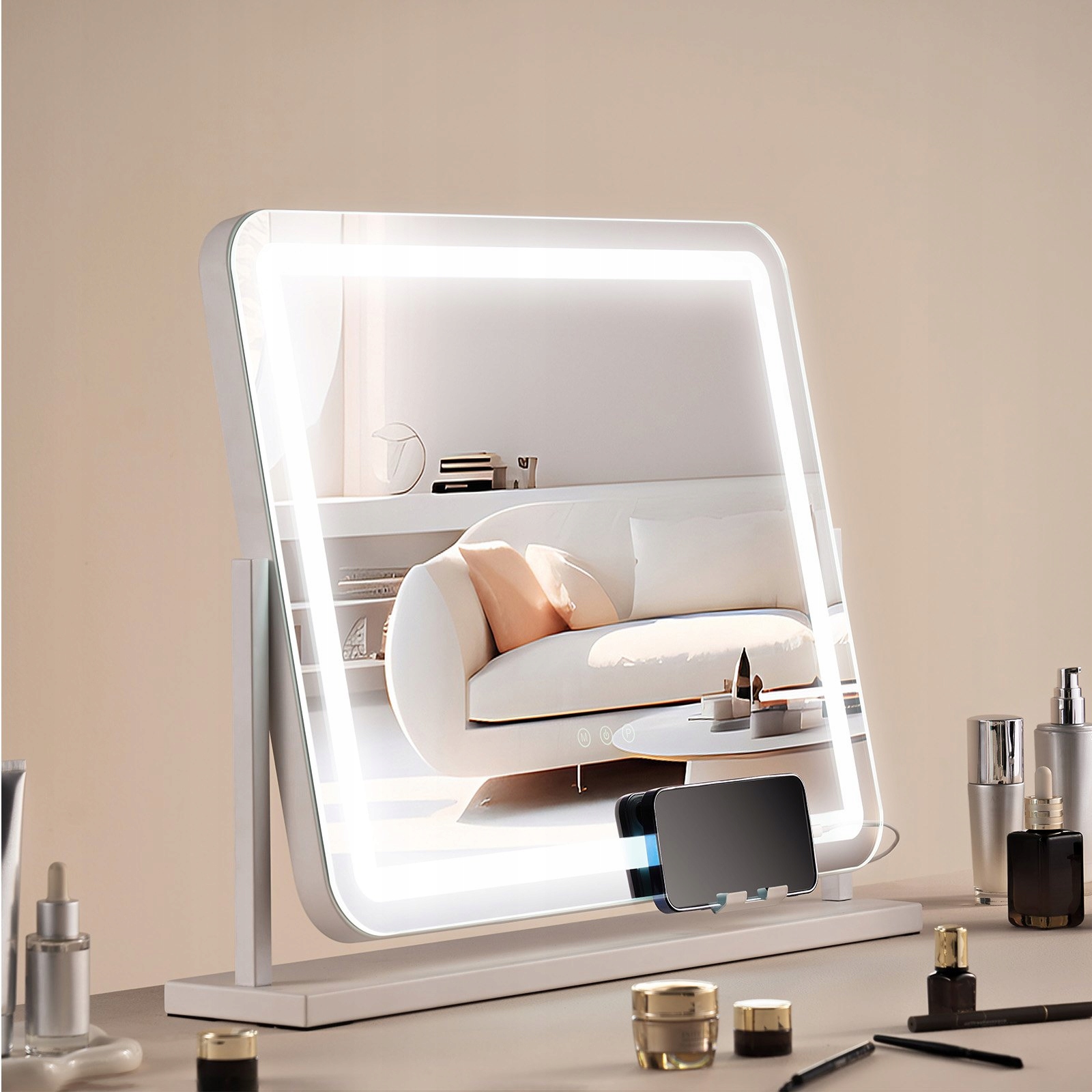 Zrcadlo make-up Led Usb dotykové kosmetické zvětšení výkonná sada Premium