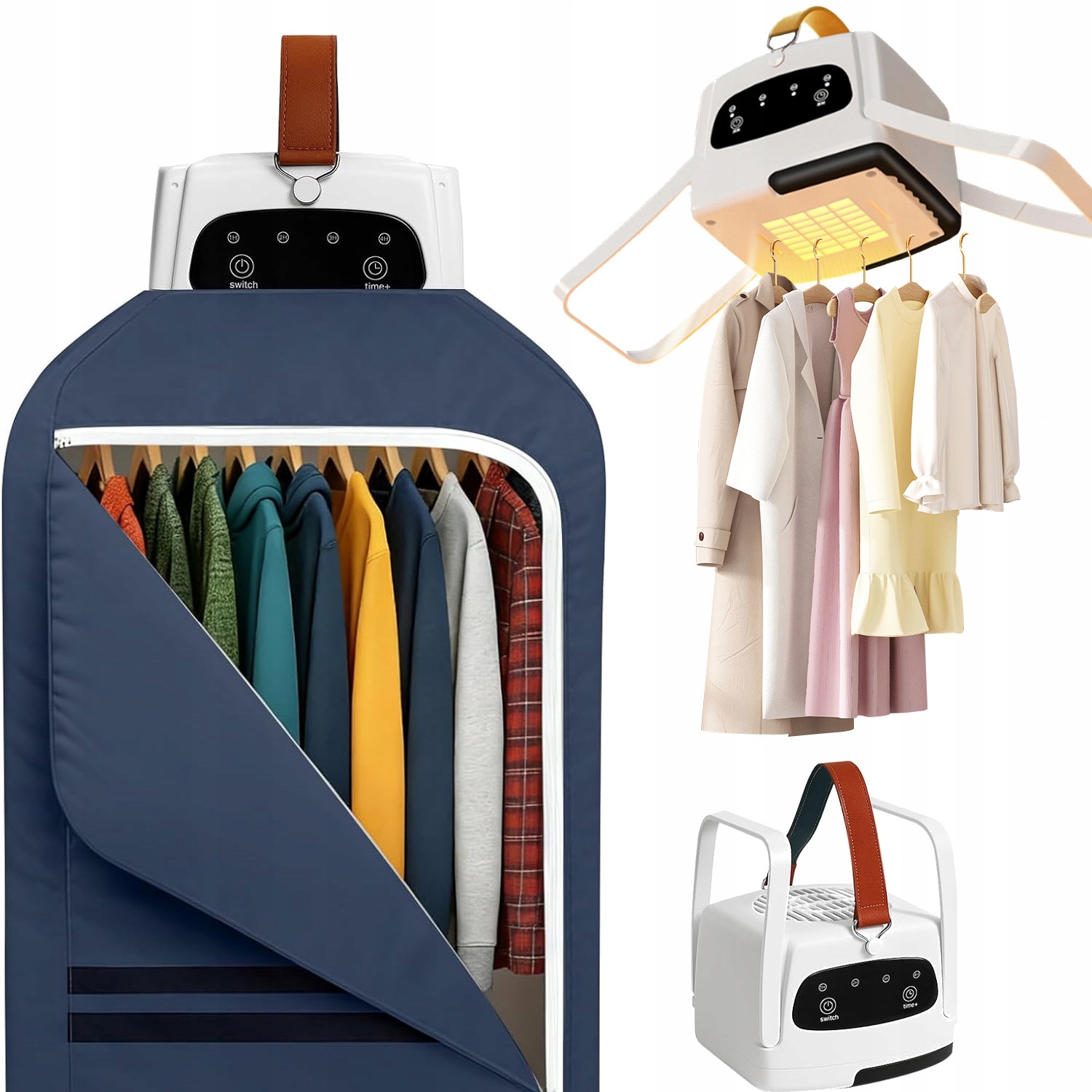 Levně Sušák Prádla Elektrická 600 W Volně Stojící Tichá Se 4 Nastaveními Časovače