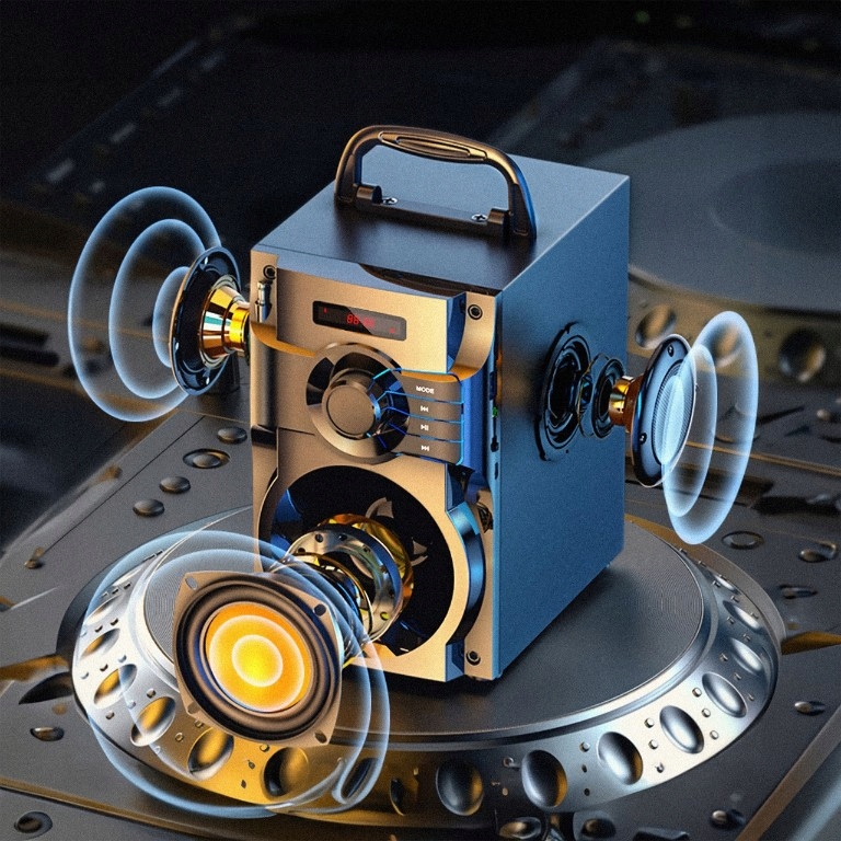 GŁOŚNIK BEZPRZEWODOWY BLUETOOTH RADIO PRZENOŚNY FM Kolor czarny