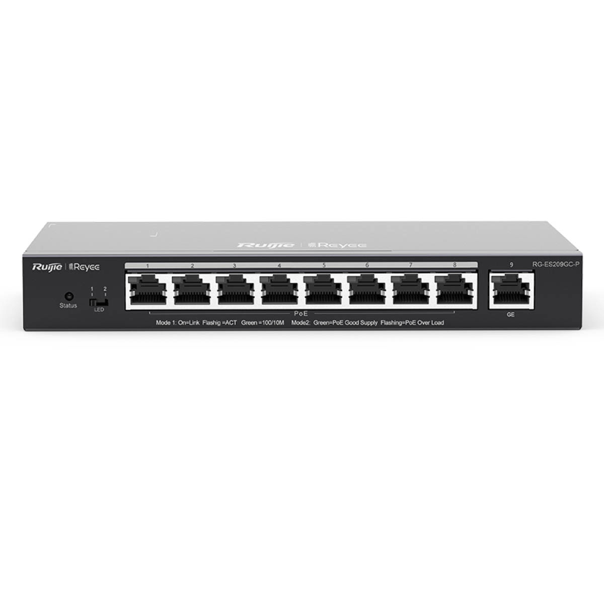 Ruijie Reyee RG-ES209GC-P Switch Easy Smart, 9 portů, 9xGE, 8xPoE, 120W