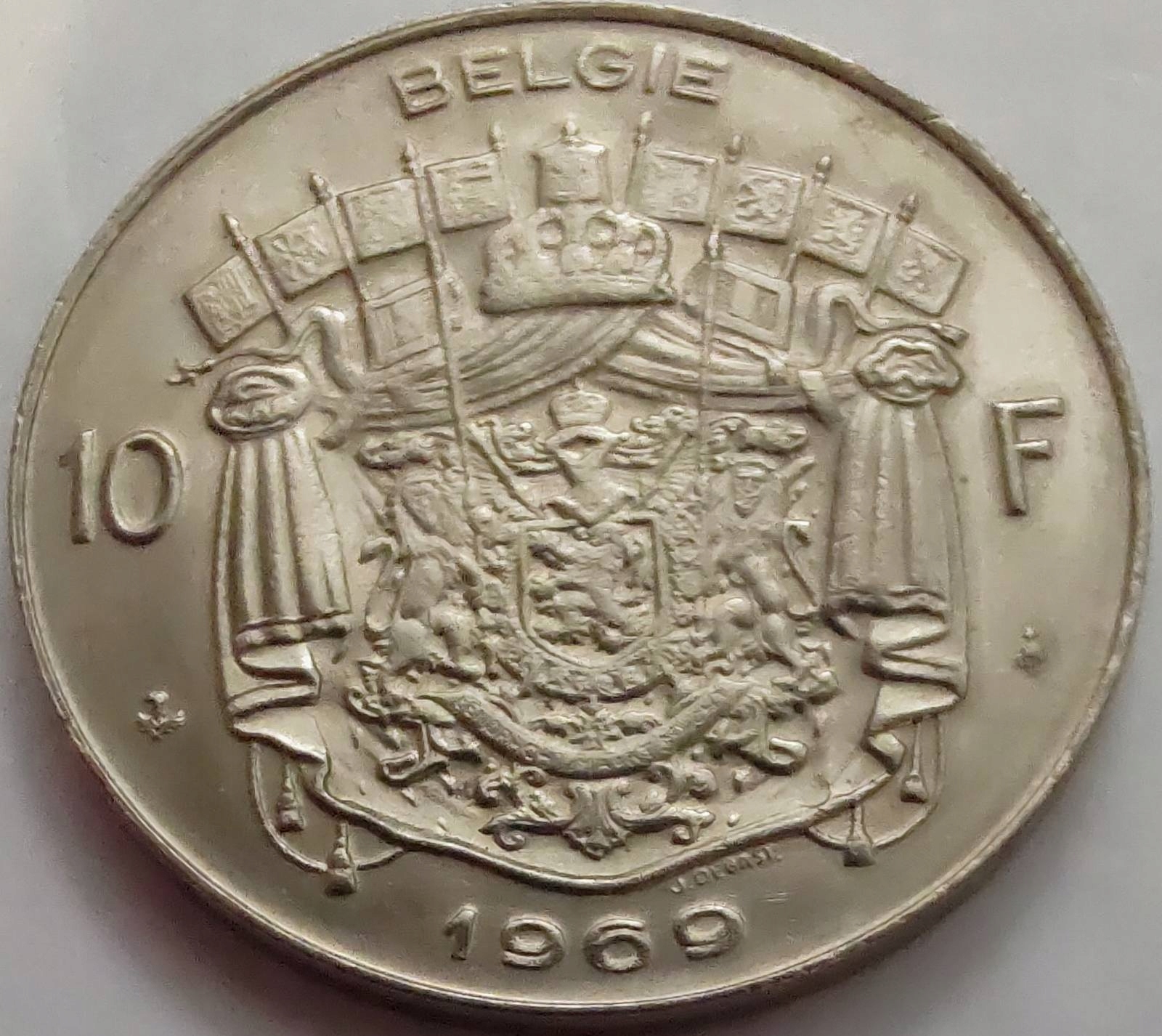 2594 - Belgia 10 franków, 1969