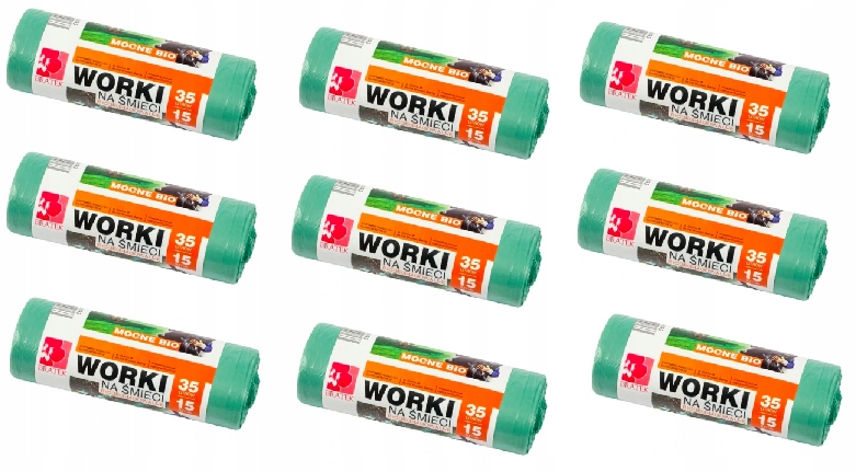 

Eko Worki na śmieci Biodegradowalne 35 L 135 Szt