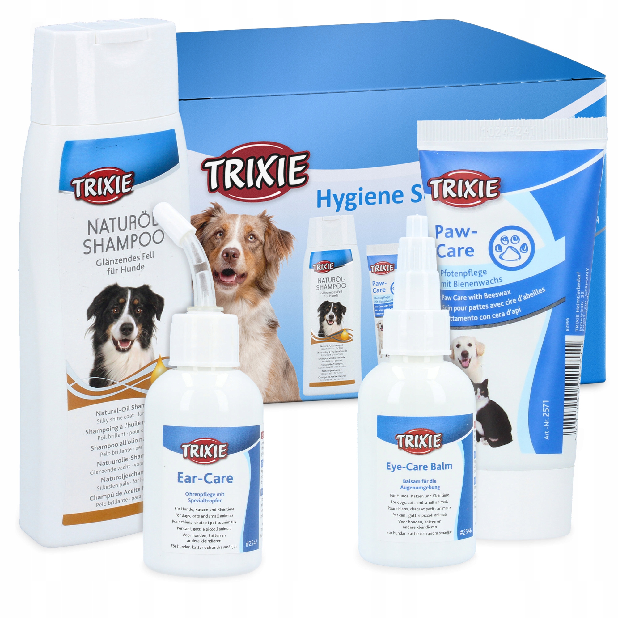 Levně Šampon Psa 250 ml Tekutý Ušní Čisticí Kapky Oči Balzám Krém Chyť 50 ml
