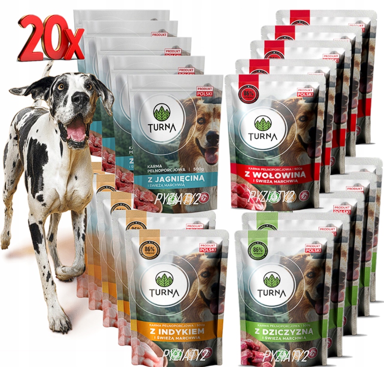 Dolina Turna mokra dla psa dorosły i senior MIX Smaków 20 x 500g