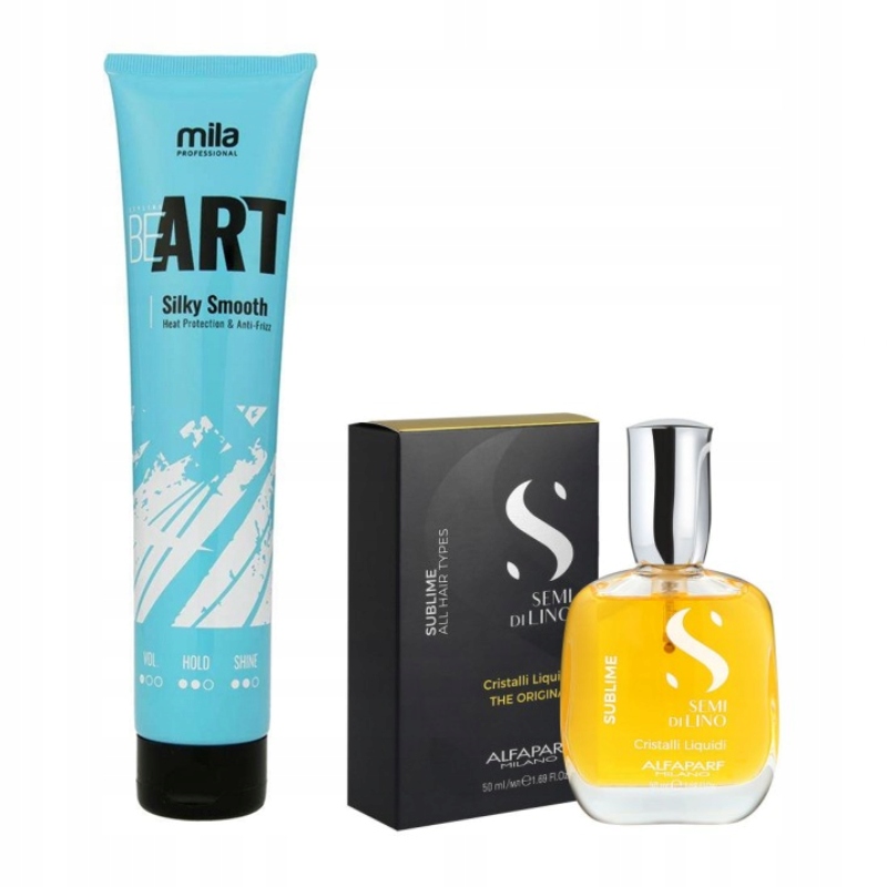 Alfaparf Semi Di Lino Cristalli olej 50 ml vyhlazující balzám 17 5 ml