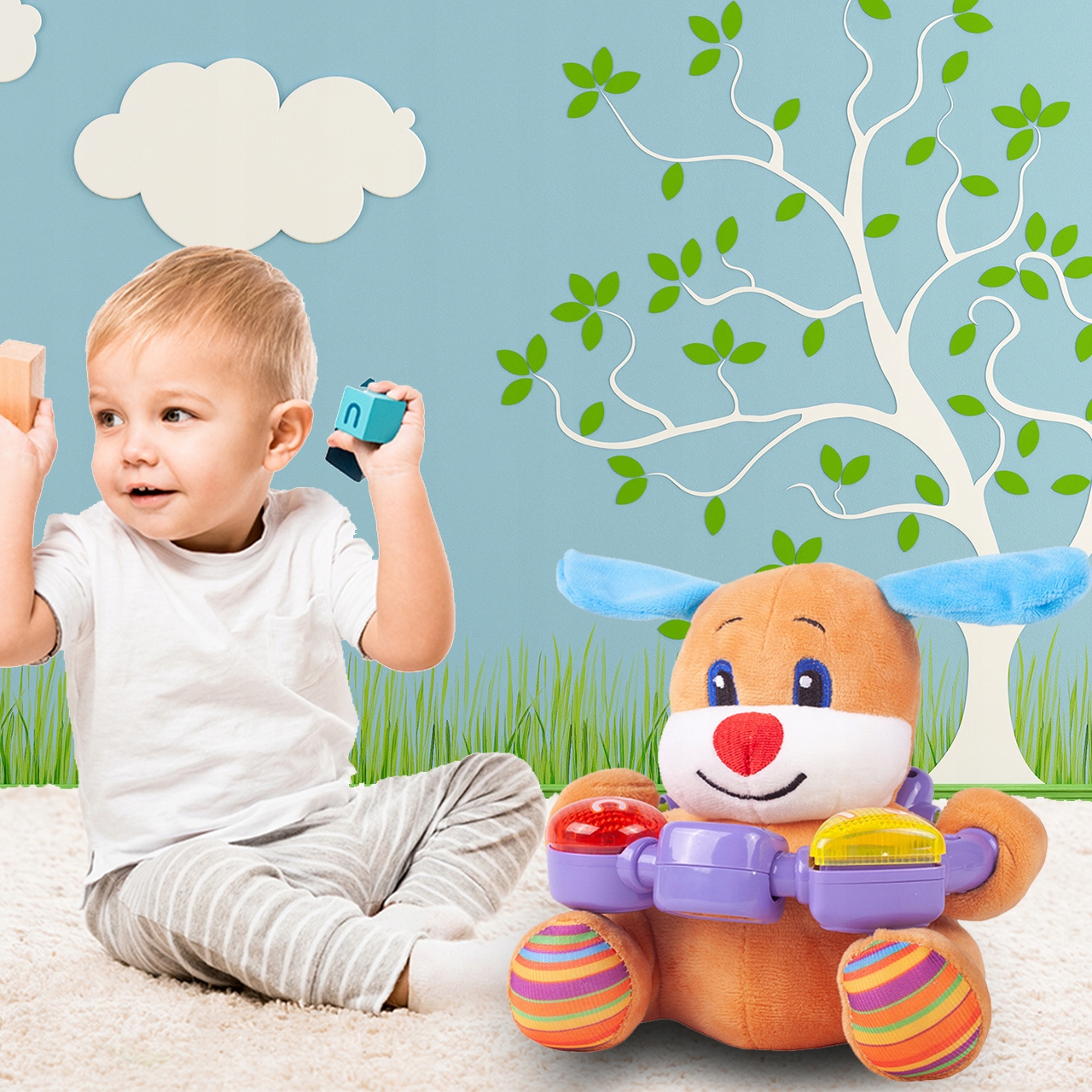 PIESEK INTERAKTYWNY PLUSZOWY MIECIUTKI PIES MÓWI ŚPIEWA MELODIE ŚMIEJE SIĘ Płeć chłopcy