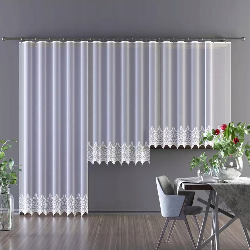 Mg Záclona 618/444 Bílá 500x230 cm Hotová Obšitá M