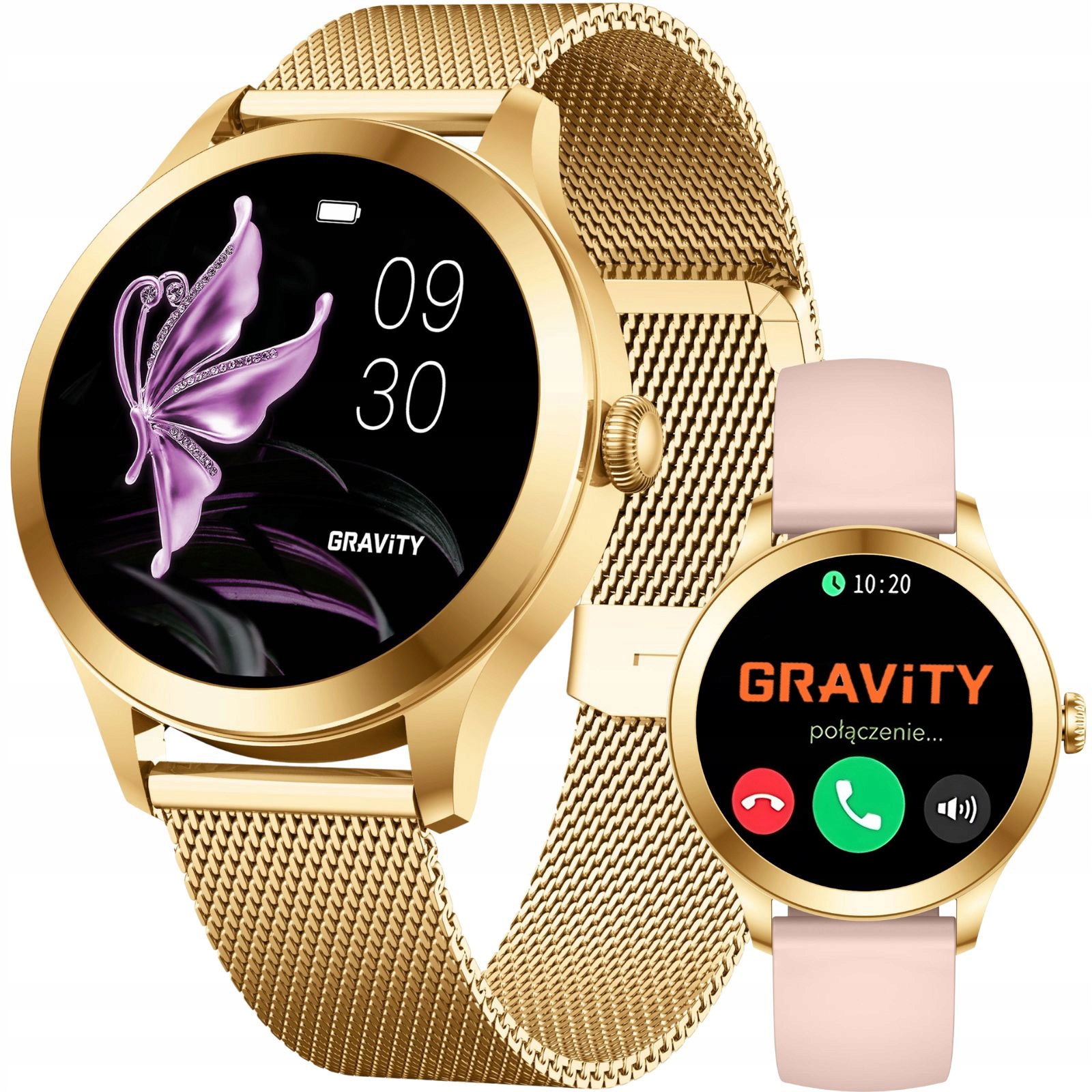 Dámské hodinky Chytré Hodinky Gravity Hovory Upozornění Puls Kroky Alarm