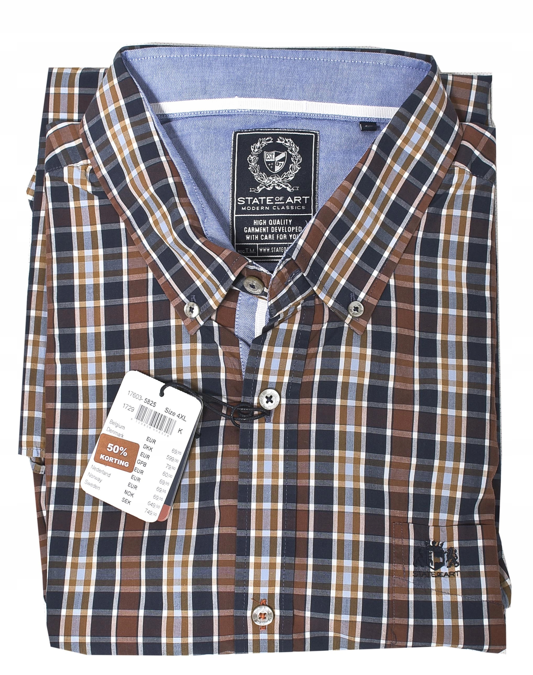 

State Of Art koszula kratka regular bawełna 4XL 49