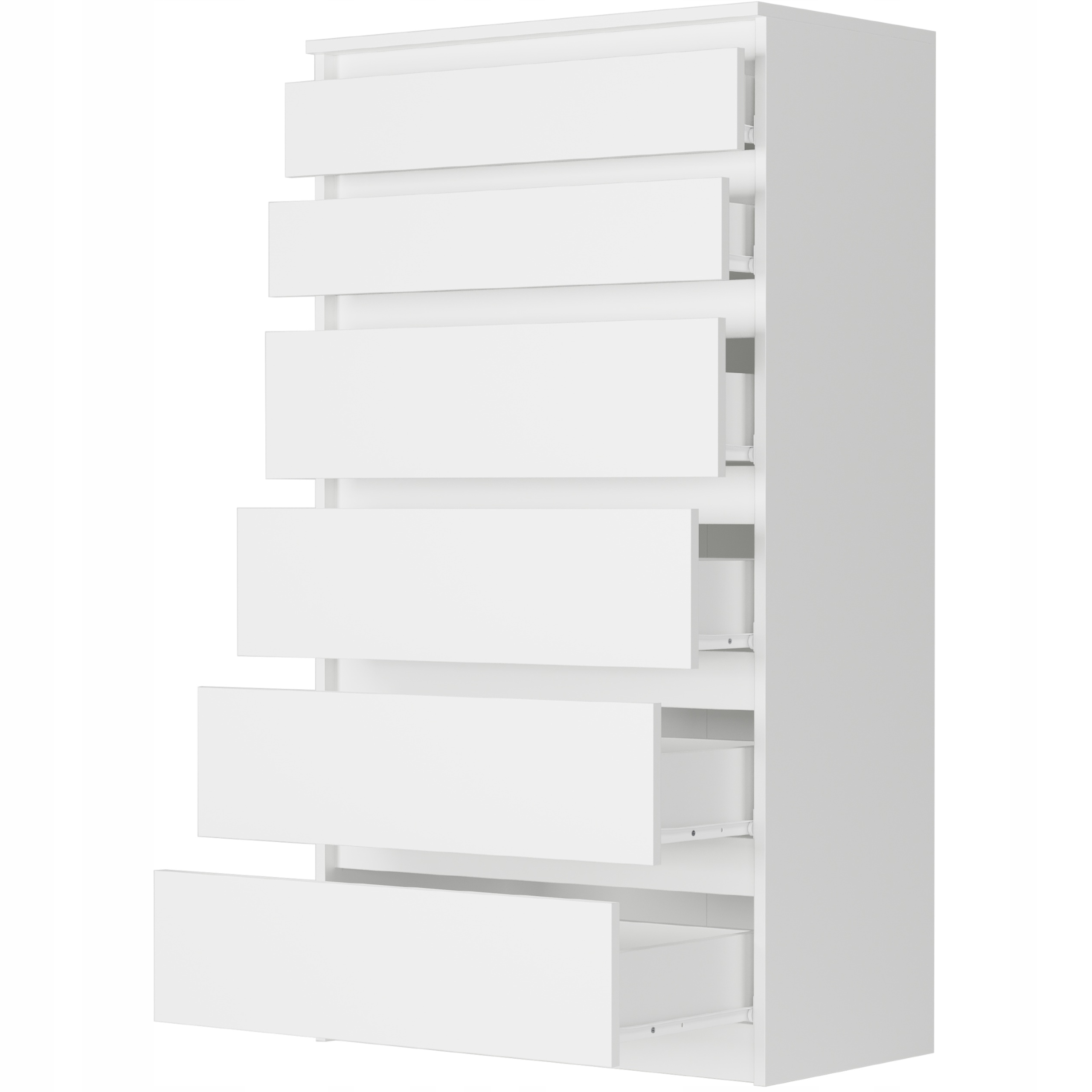 NOWOCZESNA KOMODA SZAFKA 6 SZUFLAD BIAŁA Prod. PL R-6