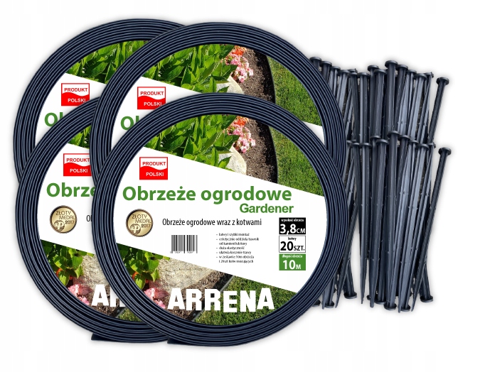 OBRZEŻE OGRODOWE TRAWNIKOWE 40 MB + KOTWY GRATIS