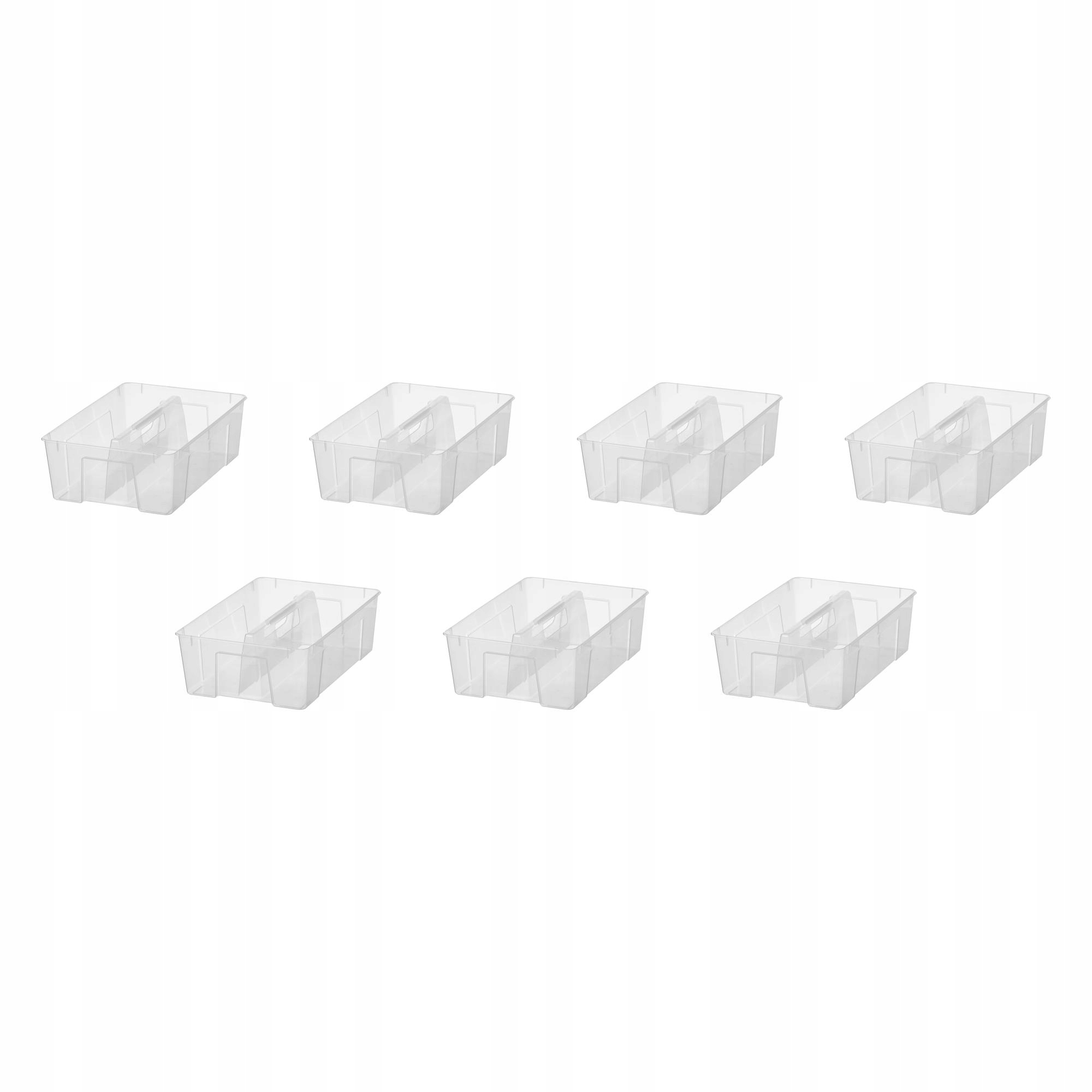 7 ks Vložka Samla 11 22 l průhledný 37x25x12 cm s přihrádkami