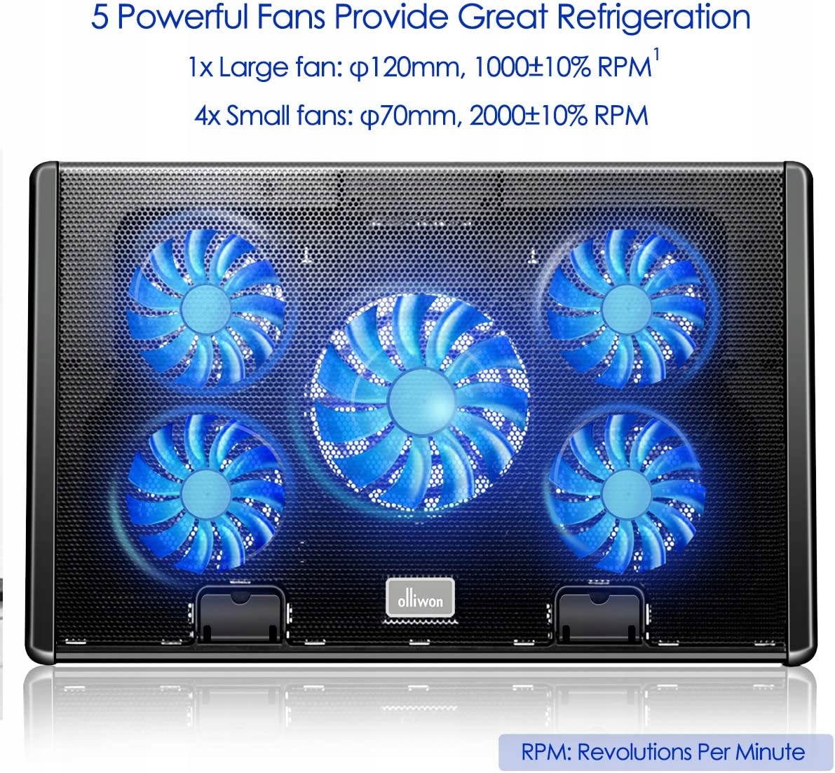 PODSTAWKA CHŁODZĄCA POD LAPTOPA REGULOWANA OLLIWON EAN (GTIN) 4586213114384